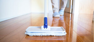 How do you clean commercial laminate floors?